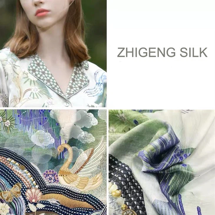 Bespoke Long Sleeve Silk Pajamas For Lady